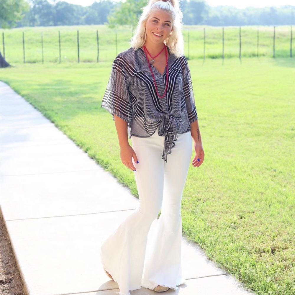White Denim Bell Bottoms